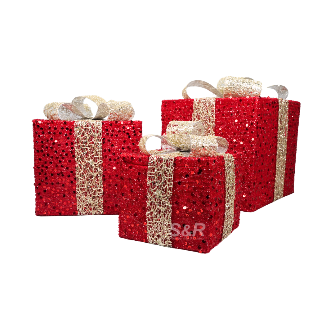 Simply Christmas Gift Set Ornament Red 3 Pieces